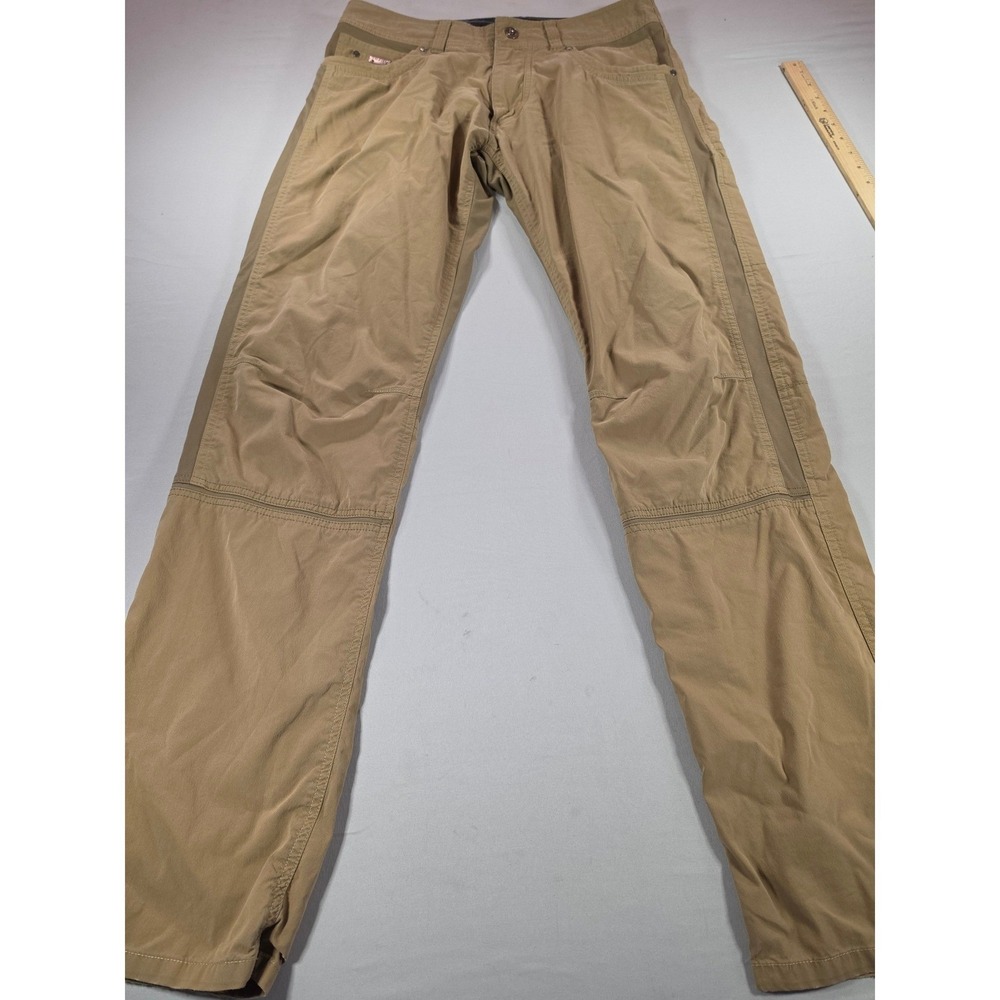 Kuhl Radikl Mens Hiking Pants 32x34 Khaki Tan Enduro Hybrid Stretch Outdoor
